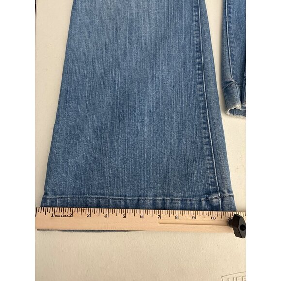 Old Navy Jeans Womens Size 16 Regular The Diva Wide-Leg Light Wash Denim Braided - Picture 8 of 13